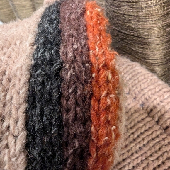 Wool zip up Cardigan jacket with fleece lining. 100% wool size L by Laundromat - Picture 11 of 11